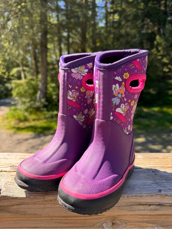 Lone Cone Other - Kids Waterproof Purple Rain & Snow Boots with Pink Accents
